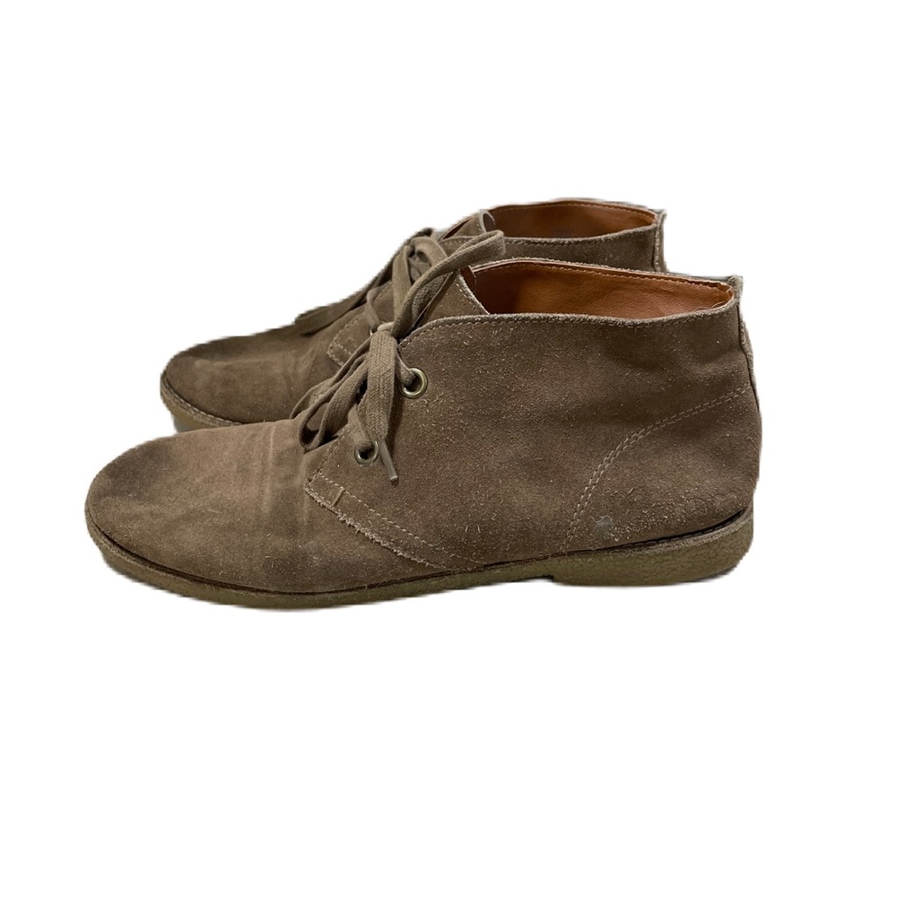 Lucky Brand Chukka Boots Emilia Suede Leather Ankle Shoes Women Sz 10 Brown